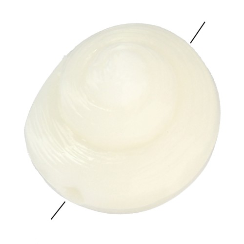 9mm Resin shell bead - Ecru x69 mm