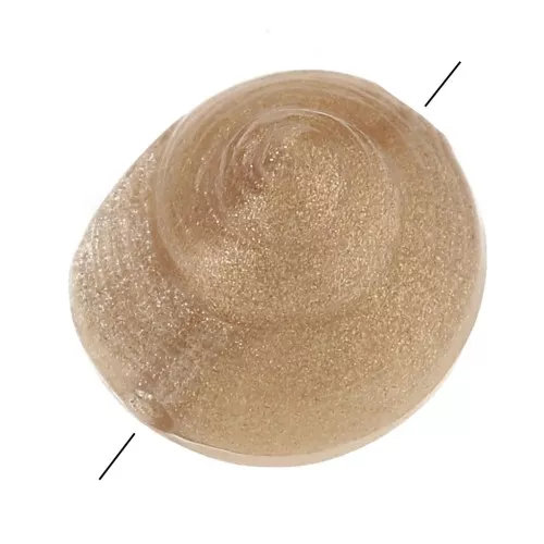 9mm Resin shell bead - Marbled bronze x6