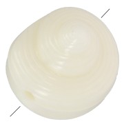 12mm Resin shell bead - Ecru x5