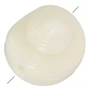 12mm Resin shell bead - Ecru x5