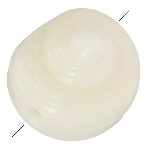 12mm Resin shell bead - Ecru x5