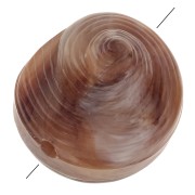 12mm Resin shell bead - Marbled Light brown - Dark brown x5