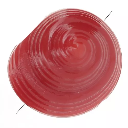14mm resin shell bead - Terre de Sienne x4