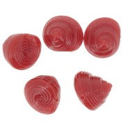 14mm resin shell bead - Terre de Sienne x4