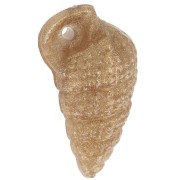 18x11mm Shell pendant in opaque resin - Marbled bronze x1