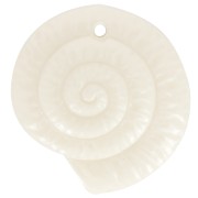 21mm Shell pendant in opaque resin - Ecru x1