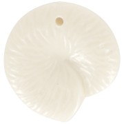 21mm Shell pendant in opaque resin - Ecru x1