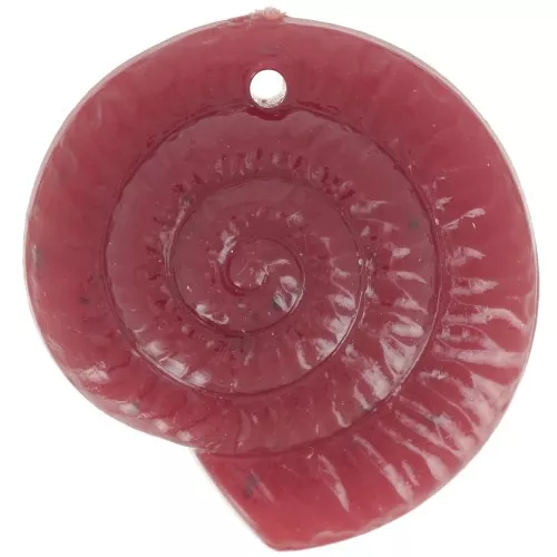 21mm shell pendant in opaque resin - Burgundy x1