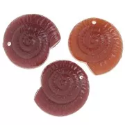 21mm shell pendant in opaque resin - Burgundy x1