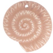 21mm shell pendant in opaque resin - Light brown x1