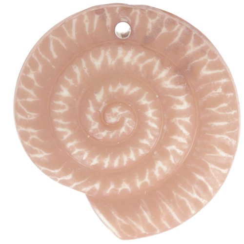 21mm shell pendant in opaque resin - Light brown x1