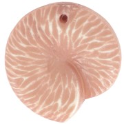 21mm shell pendant in opaque resin - Light brown x1