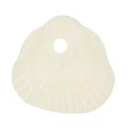 10x10.5mm Sequin shells in opaque resin - Ecru x6