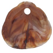 17x18mm Sequins shells resin opaque - Marbled Light brown - Dark brown x4