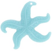 26x30mm resin starfish pendant - Turquoise x1