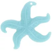 26x30mm resin starfish pendant - Turquoise x1