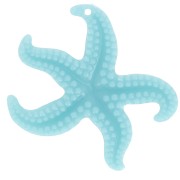 26x30mm resin starfish pendant - Turquoise x1