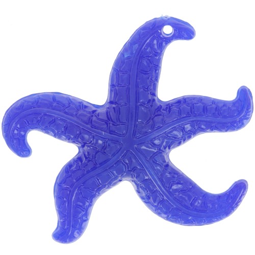 26x30mm resin starfish pendant - Lapis blue x1