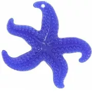 26x30mm resin starfish pendant - Lapis blue x1