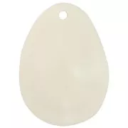 22x16mm Cauri resin pendant - Ecru x1