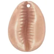 22x16mm Cauri resin pendant - Light brown x1