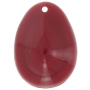 22x16mm Cauri resin pendant - Burgundy x1