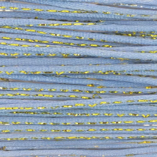 1.8mm Nylon rat tail cord with metallic cord - Light blue - Gold x3m