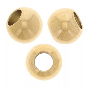 6 mm round beads with a 3 mm hole - Gold-plated 316F stainless steel x100