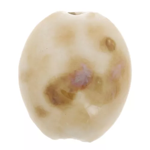 21x18mm olive ceramic beads - Beige - Marbled brown x4