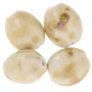 21x18mm olive ceramic beads - Beige - Marbled brown x4
