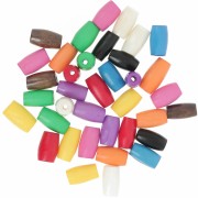 Assortment of 13x7 mm stained bone tube beads - Multicolor x29g|raw }}