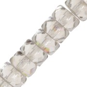 Heishi faceted rondelle beads 6x3 mm - Crystal AB x25|raw }}