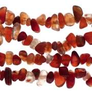 8–11 mm gemstone bead — Red agate x78 cm