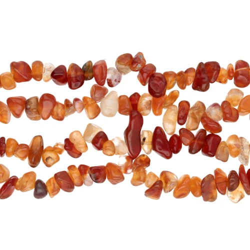 8–11 mm gemstone bead — Red agate x78 cm
