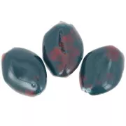28x21.5mm Ceramic bead - Duck blue - Red speckled x1