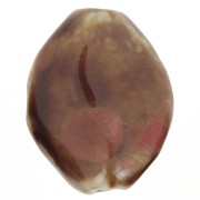 28x21.5mm Ceramic bead - Brown - Red marbled x1|raw }}