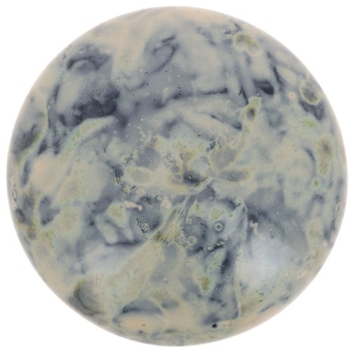 25mm Round glass cabochon by Puca® - Black Stony Beige x1