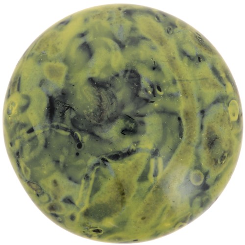 25mm Round glass cabochon by Puca® - Black Stony Beige Yellow x1