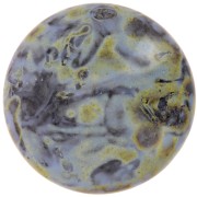 25mm Round glass cabochon by Puca® - Black Stony Blue x1|raw }}