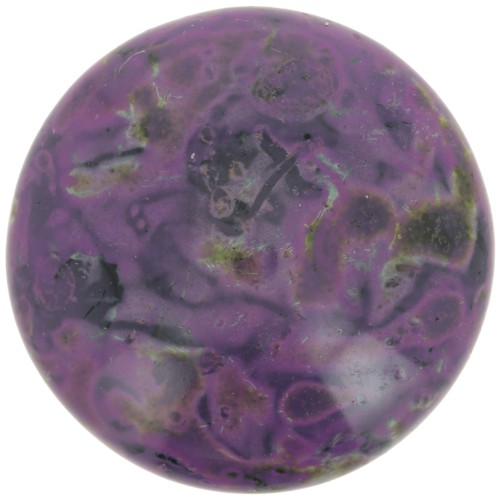25mm Round glass cabochon by Puca® - Black Stony Violet x1
