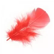 Feathers fuzz 8 cm Red x5gr