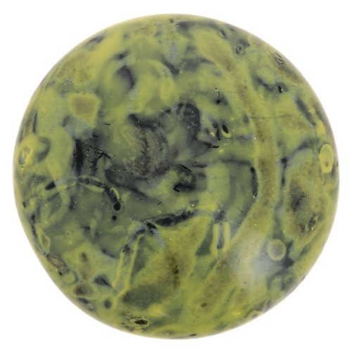 18mm Round glass cabochon by Puca® - Black Stony Beige Yellow x1