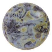 18mm Round glass cabochon by Puca® - Black Stony Blue x1|raw }}