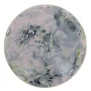 18mm Round glass cabochon by Puca® - Black Stony Pink x1