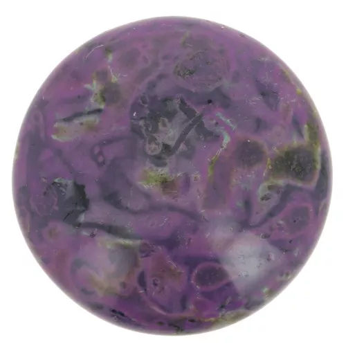 18mm Round glass cabochon by Puca® - Black Stony Violet x1