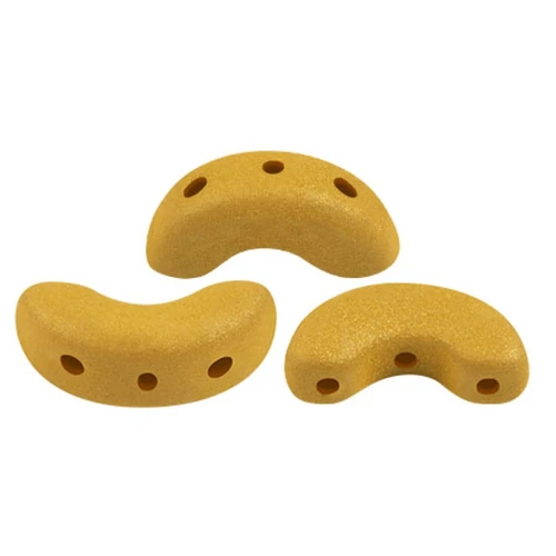 5x10mm Arcos® glass beads by Puca® - Trendy Mustard Mat x10g