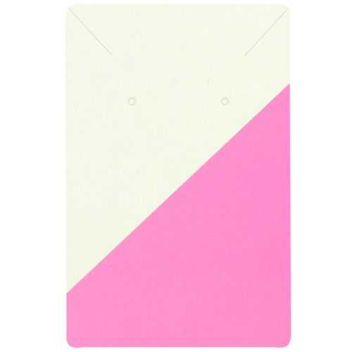 Pack of 10 jewelry cards 9x6 cm - Graphic pattern - Pale green - Pink