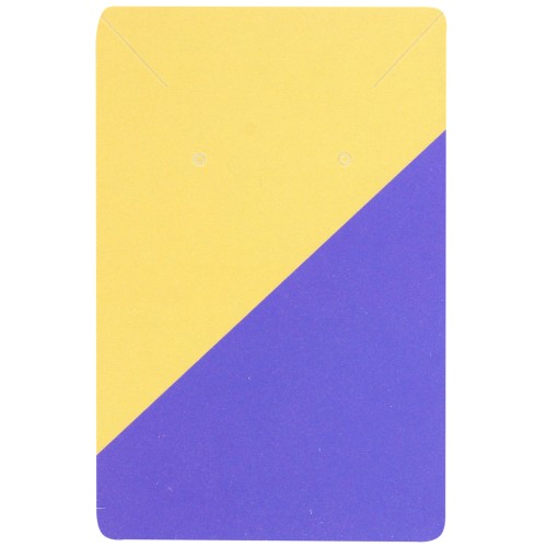 Pack of 10 jewelry insert cards 9x6 cm - Graphic pattern - Ochre - Royal blue