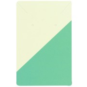 Pack of 10 jewelry cards 9x6 cm - Graphic pattern - Light green - Green