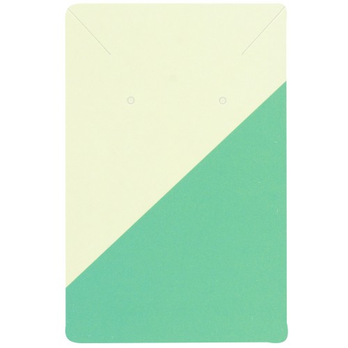 Pack of 10 jewelry cards 9x6 cm - Graphic pattern - Light green - Green